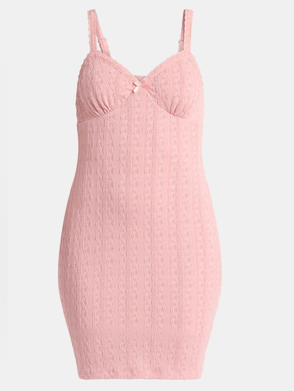 NWT No Boundaries Juniors Plus Size XXL Lace-Effect Knit Mini Dress
